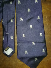 Vintage Yale University Skull & Bones Silk Necktie by J. Press VGC Very RARE picture