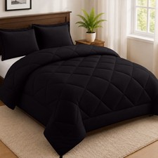 3PC Reversible Comforter Set Quilted Down Alternative All Season Comforter picture