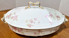 10-in Vegetable Bowl Tureen, Haviland & Co, Limoges France, Schleiger 42 Pattern picture