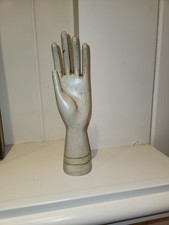 Vintage Painted Wood Hand Sculpture 11