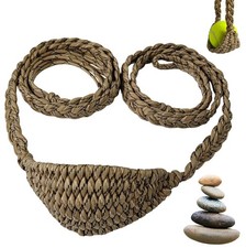 Paracord Balearic Shepherd Sling, 63 Inch Handcrafted Braided Brown picture