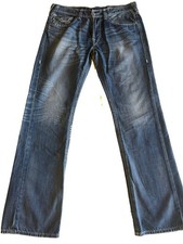 True Religion Men's Distressed Blue Denim Jeans picture