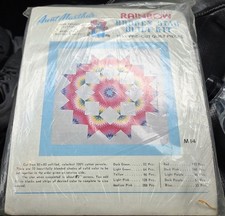 Aunt Martha's Rainbow Broken Star Quilt Kit  M14 - 1152 Precut Pieces picture