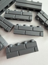 LOT 50 BRAND NEW LEGO 1x4 DARK GRAY BRICK WALL MASONRY CASTLE STONE PROFILE picture