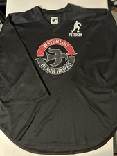 Waterloo Black Hawks Hockey Jersey MENS Iowa Black USHL Minor League NHL XXL picture