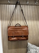 Vintage Coach Musette Carrier Bag British Tan Leather Briefcase Messenger 1980s picture