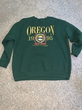 Vintage 90s Oregon Ducks Sweatshirt 1995 Rose Bowl Size XXL Oneita USA Crewneck picture