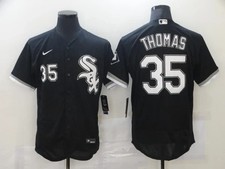 MLB Chicago White Sox #35 Frank Thomas Black Player Jersey Stitched-Men's* picture