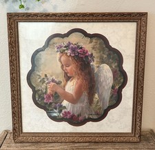 Home Interiors collectible, excellent condition.Gorgeous vintage angel wall art. picture
