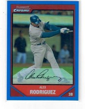 Alex Rodriguez Blue Refractor  #118/150  2007 Bowman Chrome    Yankees picture