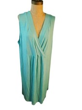 J. Jill  Size 2X Plus Size STRETCH Knit Aqua Dress NWT picture