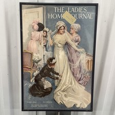 Vintage 1912 Harrison Fisher Print Ladies Home Journal Framed Art Cover picture