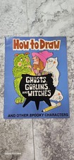 Vintage 1982 drawing book: How To Draw Ghosts Goblins Witches 1982 Halloween Gif picture
