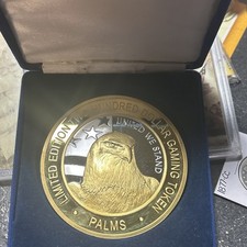 Palms Casino Resort Limited Edition $200 1 Troy LB Silver & 24K Gaming Token picture