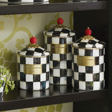 MacKenzie-Childs Courtly Check Canister NEW picture