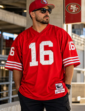 Mitchell & Ness Joe Montana #16 49ers 1989 Throwback Jersey Size 56 3XL picture