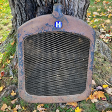 1918-1925 Hupmobile Radiator with Emblem Badge Ornament Grill Vintage Car Grille picture