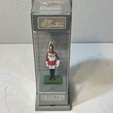 VINTAGE BRITISH LIFE GUARD SOLDIER-METAL-HANDPAINTED-IN ORG PLASTIC CASE picture