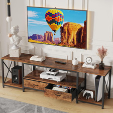 GYIIYUO TV Stand with Fabric Drawers for 65 70 75 Inches TV - Entertainment Cent picture