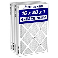 Filter King 16x20x1 Air Filter MERV 8, AC Furnace Filters (4-Pack) picture