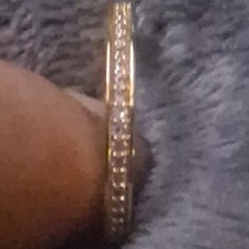 14K Yellow Gold Pavé Diamond Band Ring Clear Stones Size 6.5 picture