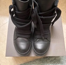 Rick Owens Black Jumbo Hightop Laces Size 40EU 7US picture