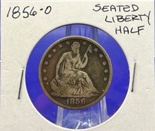 1856-O Liberty Seated Half Dollar Beautiful Detail Sharp Strike 90% Silver Coin picture