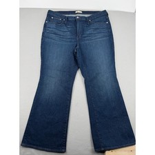 Madewell The Perfect Vintage Flare Jean Womens 20W Dark Indigo High Rise Denim picture