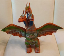 Vintage BULLMARK King Ghidorah Sofubi Kaiju Toho Godzilla Japan *doodle picture