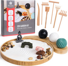 Zen Garden for Desk – Mini Zen Garden Kit for Calming Stress & Relaxing picture