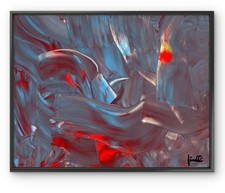 Finelli Original Signed Multi Color Acrylic Painting Contemporary 11x14 COA G22Q picture