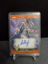 2026 Topps Chrome Marvel Emma Frost Orange Refractor /25 Bella Rachlin Auto  picture