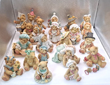 Vintage Cherished Teddies  Winter Christmas Holiday Figurines Lot of 18 picture