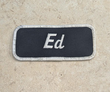 DEADSTOCK 1970s - 1980s ED Rectangular Shaped Embroidered PATCH picture