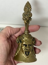 Antique French Bell Belle Epoque France Grotesque Dinner Bell Satyr God Pan picture
