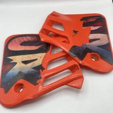1986 1987 Honda CR250R Radiator Shrouds OEM Pair Flash Red Plastics KS6 CR250 picture