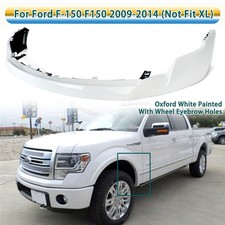For 2009-2014 Ford F-150 F150 Oxford White Front Bumper Upper Cover Molding Cap picture