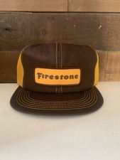 Vintage Firestone Patch Snapback Trucker Hat Cap K Brand Products picture