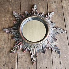 Vintage Euromarchi Hand Painted Sunburst Mirror Italy picture