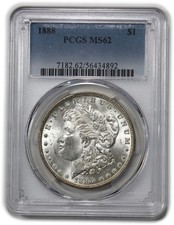 1888 P PCGS MS62 - Silver Morgan Dollar $1 US Coin #62569A picture