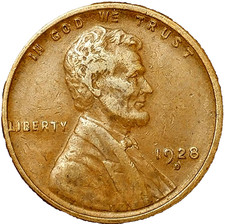 🔥 1928 D Lincoln Wheat Cent Good - Very Good (G-VG) Condition Copper Penny 1c picture