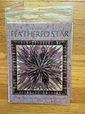 An Unusual FEATHERED STAR Karen K Stone Foundation Paper Pieced Pattern 1996 NEW picture