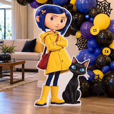 Coraline Inspired 3ft cutout with stand, Halloween party decoration picture