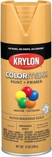 Krylon COLORmaxx K05504007 Spray Paint & Primer Gloss Bauhaus Gold 12 oz picture