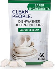 The Clean People Dishwasher Pods - (60 Count, Lemon Verbena) picture