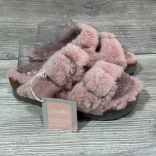 Birkenstock Papillio Arizona Big Buckle Pink Shearling Sandals Women’s 39 EU 8 N picture