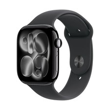 Apple Watch Series 11 46mm GPS Jet Black Case w Black Sport Band M/L MEUX4LW/A picture