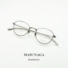 MASUNAGA RADIO CITY Silver Titanium Round Eyeglasses 47-21-145 Japan New picture