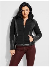 Guess Women’s Aurora Quilted Jacket 2x2 Stretch, Black, Size XS, Never Worn picture