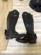 DeNiro Tricolore Women’s Tall Riding Boots Black Leather US 7.5 picture